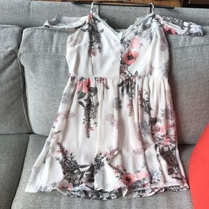 Flowy floral off the shoulder dress